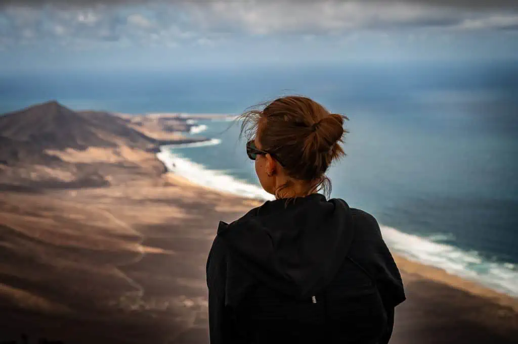 Fuerteventura Highlight Block auf Playa Cofete vom Pico de la Zarza