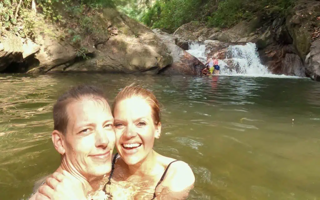 Baden im Pozo Azul in Minca