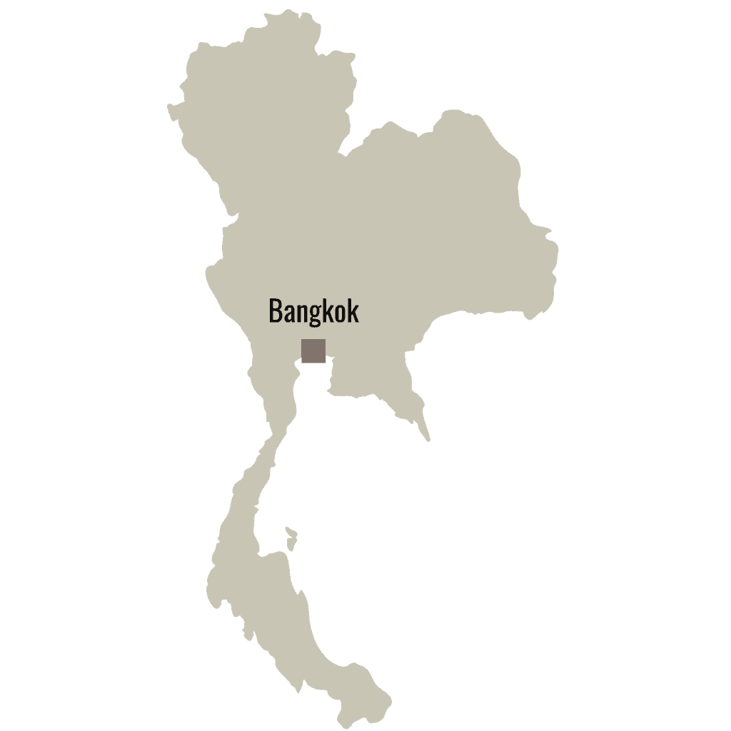 Thailand Karte mit Hauptstadt