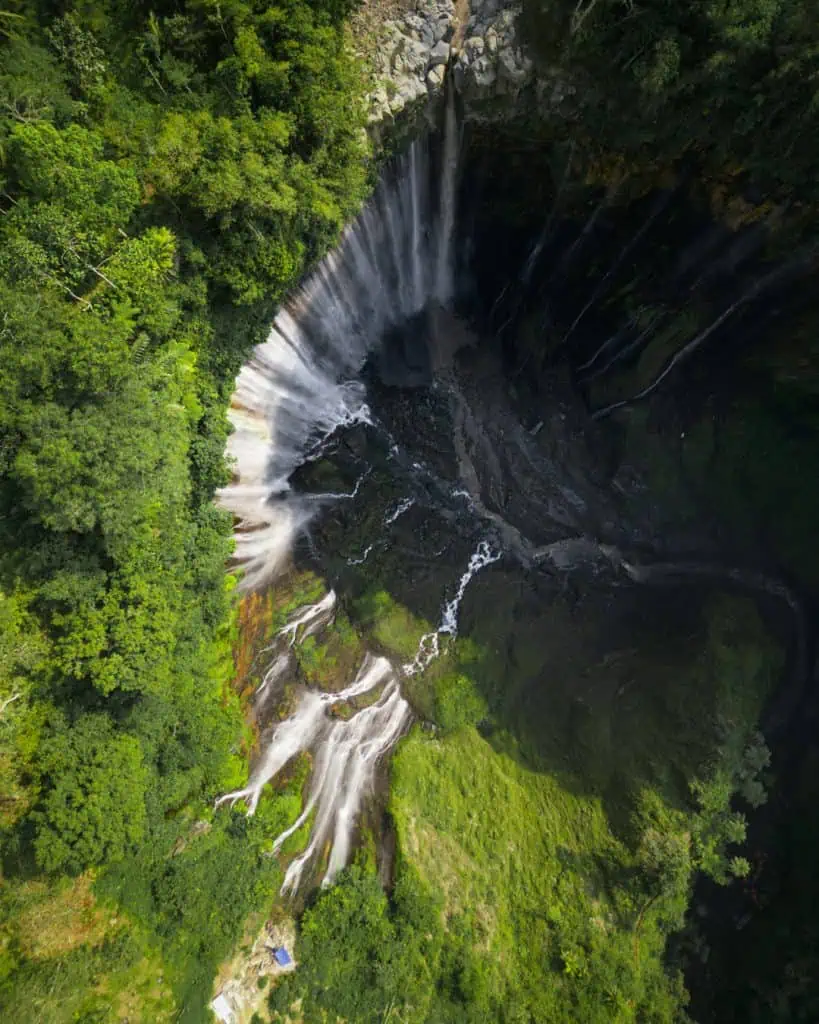 Tumpak Sewu Wasserfall Java Drohne