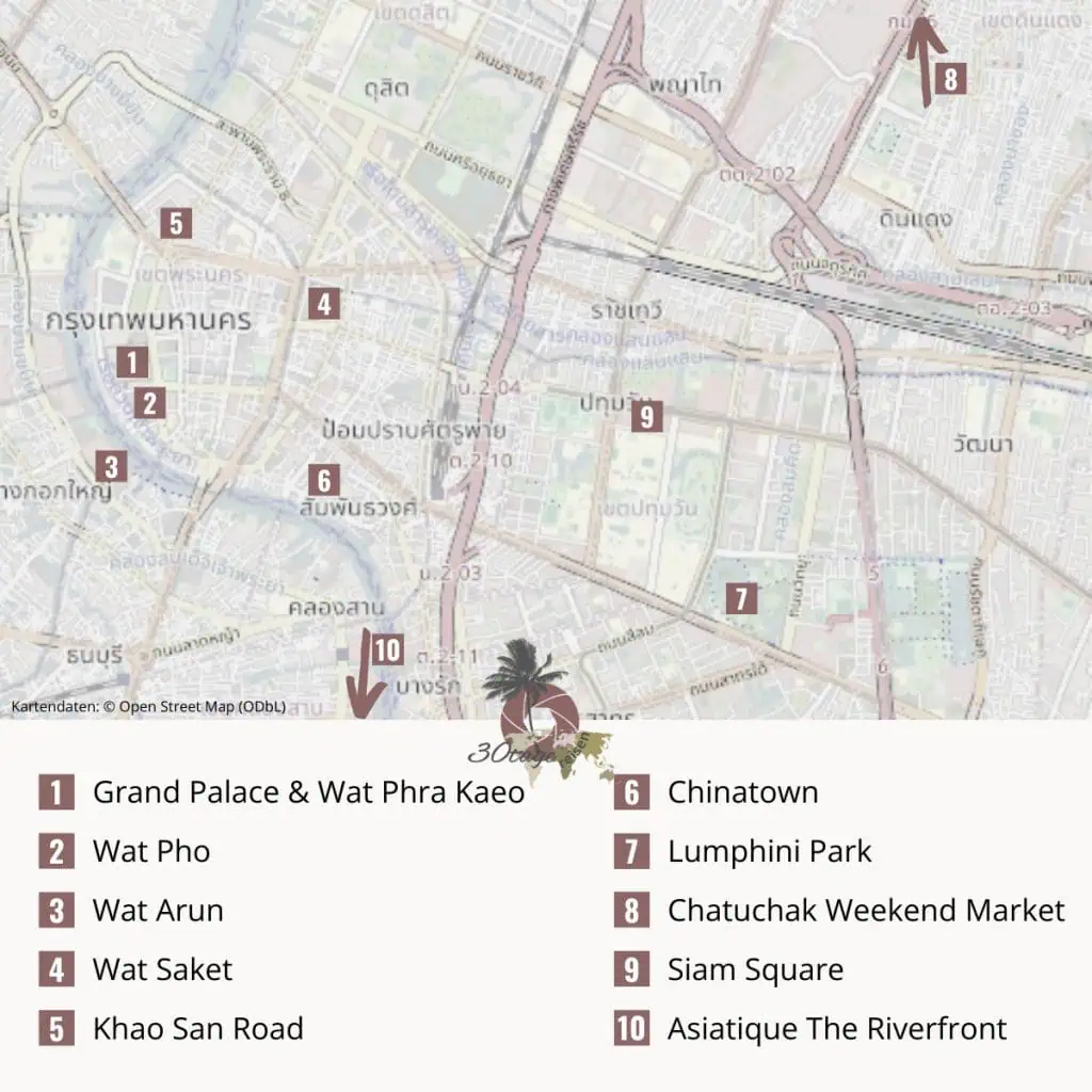 Die Top 10 Sehenswürdigkeiten in Bangkok