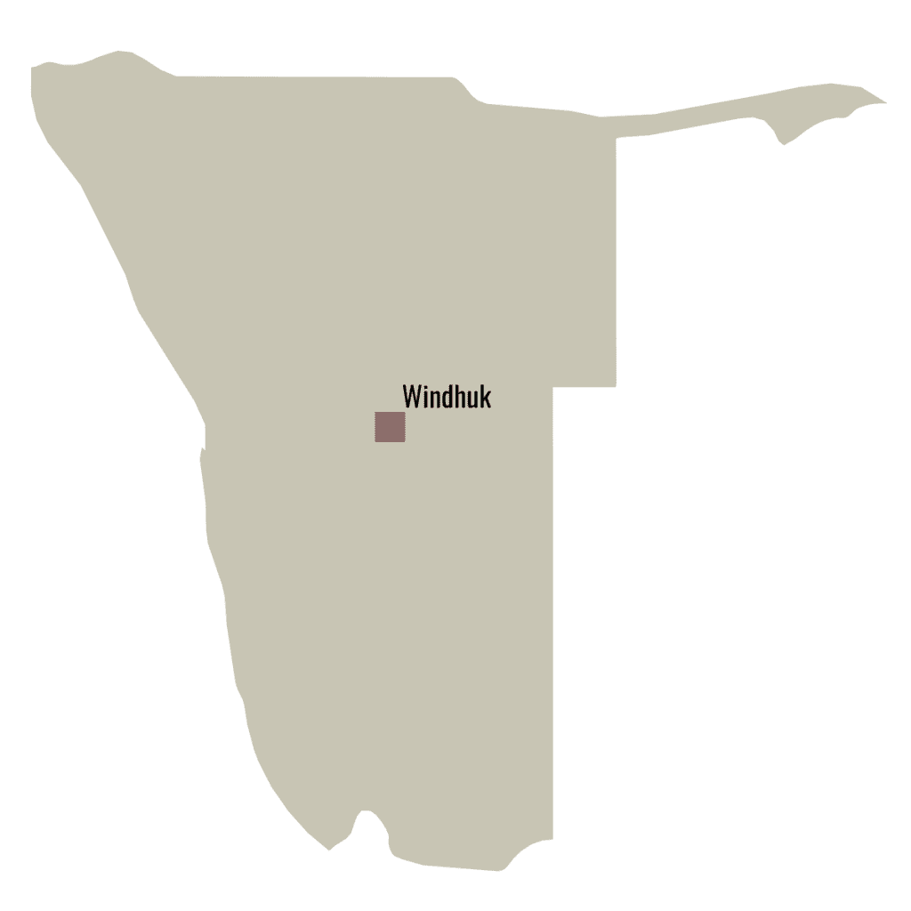 Namibia Karte mit Hauptstadt