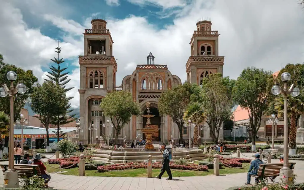 Plaza de Armas in Huaraz Peru