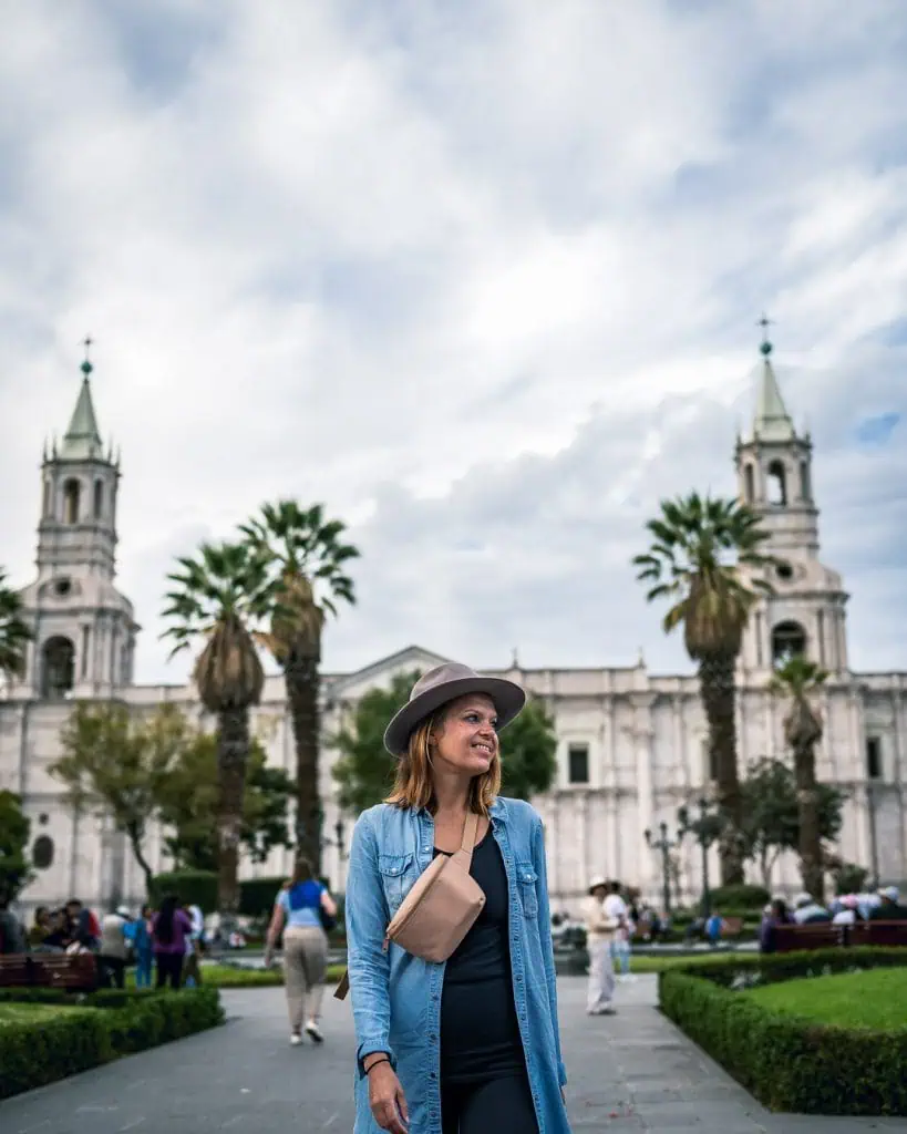 Plaza de Armas in der Weißen Stadt Arequipa in Peru