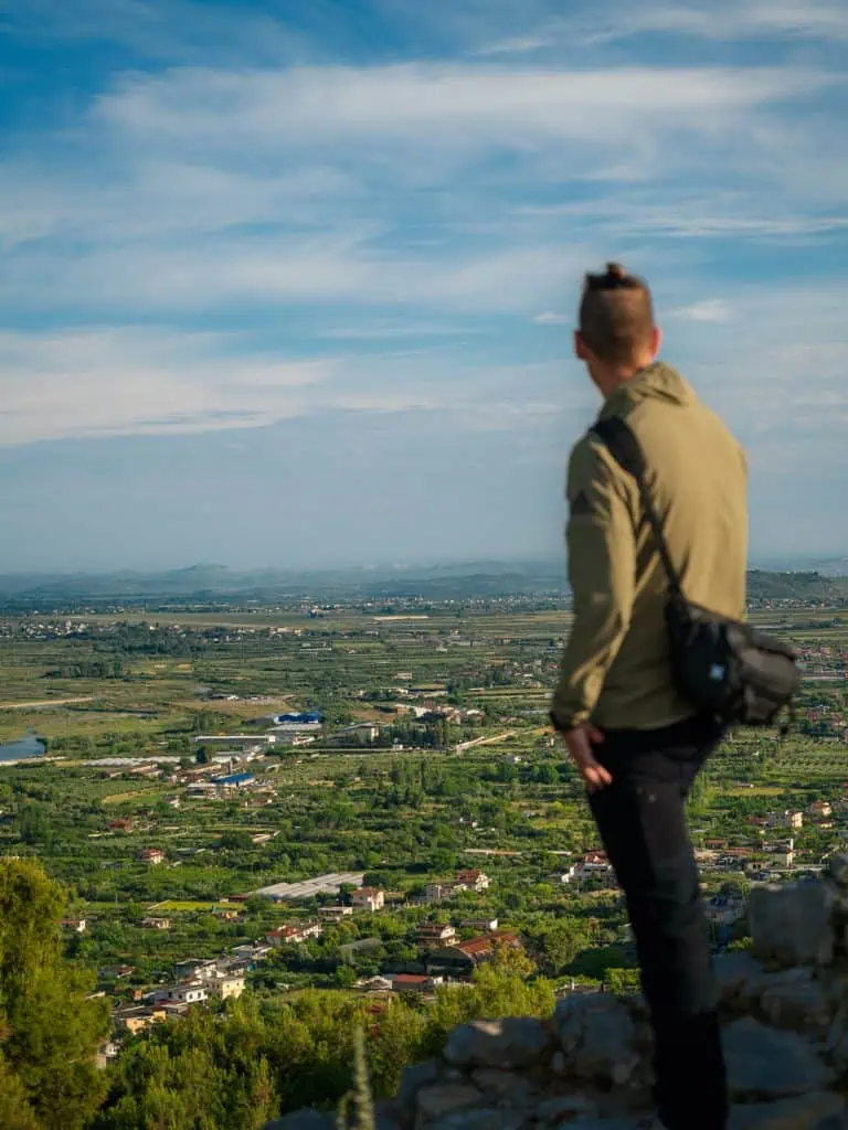 Aussicht von der Berg von Berat in Albanien