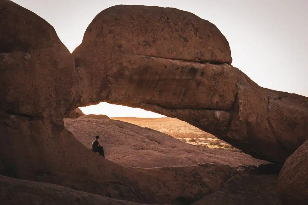 Sonnenaufgang an der Spitzkoppe in Namibia