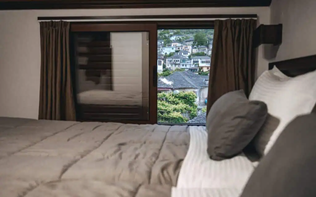 Aussicht vom Familienzimmer im Kale Guesthouse Gjirokastra
