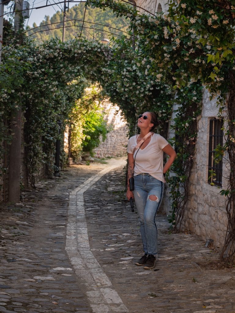 Kopfsteinpflastergassen in Berat Albanien