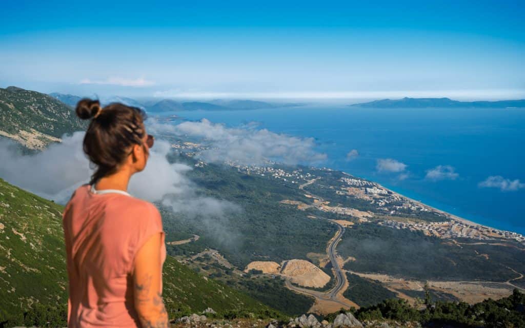 Aussicht auf die Albanische Riviera vom Llogara Pass Albanien