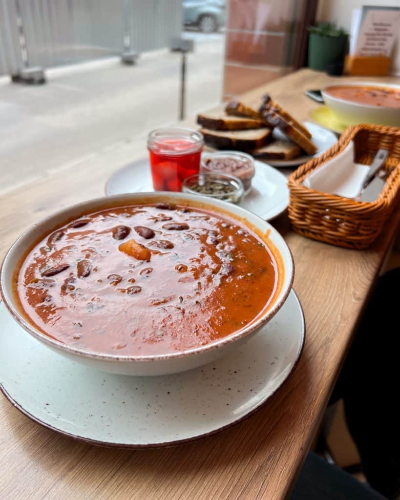 Tagessuppe im Restaurant Babette in Danzig