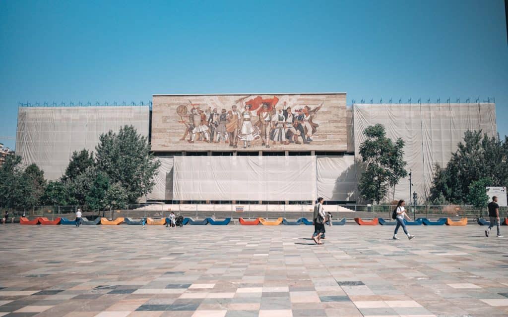 Nationalmuseum am Skanderbeg Platz in Tirana