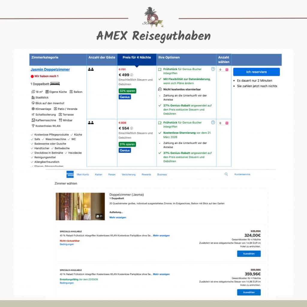 Amex Platinum Reiseguthaben einlösen