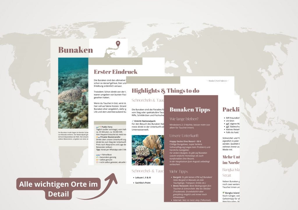 Sulawesi Travel Guide - Alle Orte im Detail