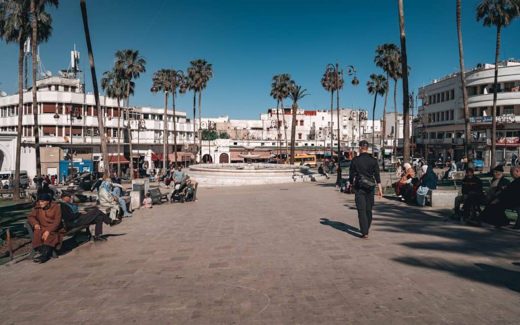 Grand Socco – der große zentrale Platz von Tanger mit Blick auf die historische Medina.