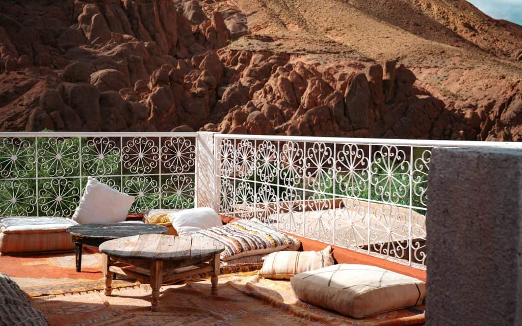 Aussicht von der Unterkunft in der Dades Schlucht