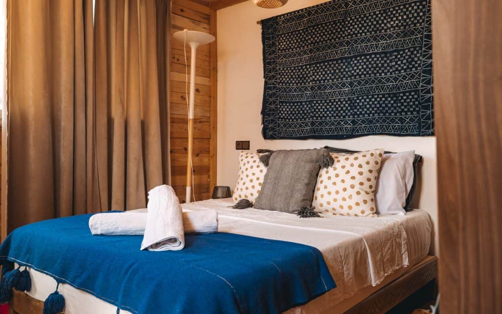 Marokko Unterkunft – Ferienwohnung in Tamraght Schlafzimmer