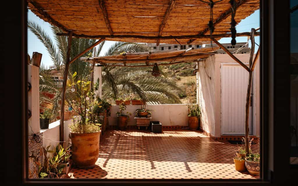 Marokko Unterkunft – Ferienwohnung in Tamraght Terrasse