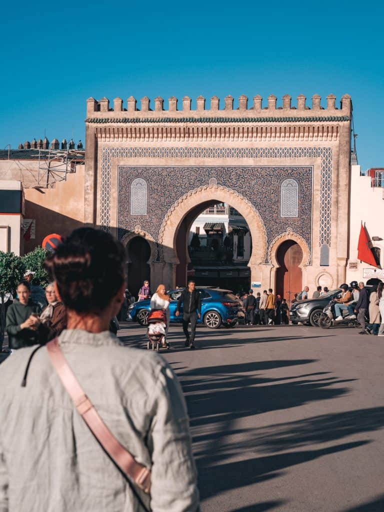 Blaues Tor Bab Bou Jeloud in Fes als Eingang zur Medina
