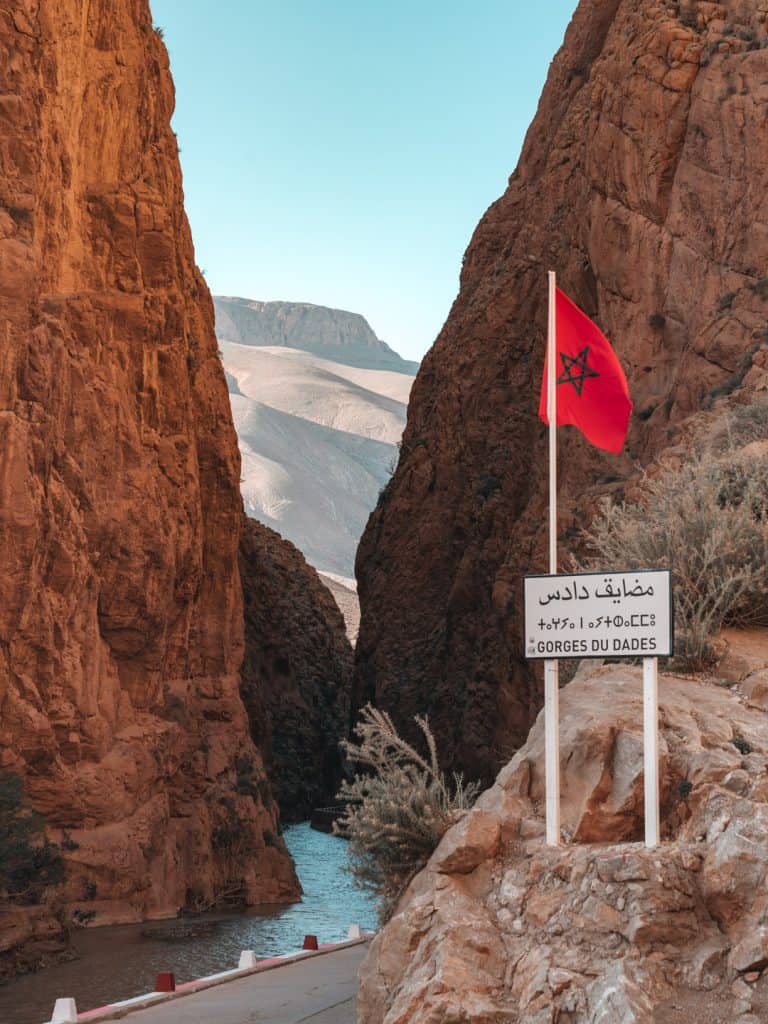 Dades Schlucht Marokko mit Felsformationen